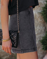 Kirby Cotton Mini Skirt - Black